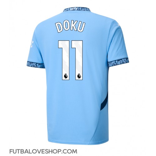 Dres Manchester City Jeremy Doku #11 Domáci 2024-25 Krátky Rukáv